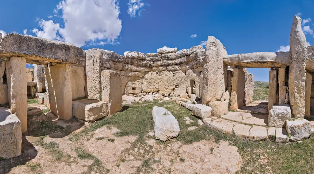 a very old temple entry of Mnajdra temple in Malta