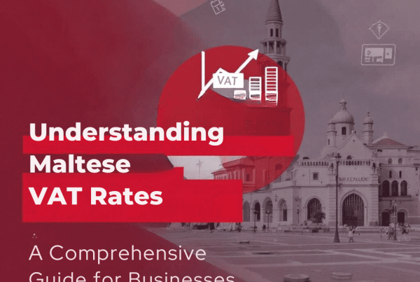 Image: A background image of the Maltese flag or a recognizable landmark in Malta to immediately convey the geographical focus. A simplified chart or graph icon representing VAT rates, placed prominently to signify the financial and business aspect. Text: Use bold, large fonts for the main title: "Maltese VAT Rates". Smaller subtitle: "Comprehensive Guide for Businesses". Design Elements: Consider using Maltese national colors (red and white) to tie the theme together. Overlay with subtle financial icons, like a calculator or coins, to emphasize the business guide aspect.